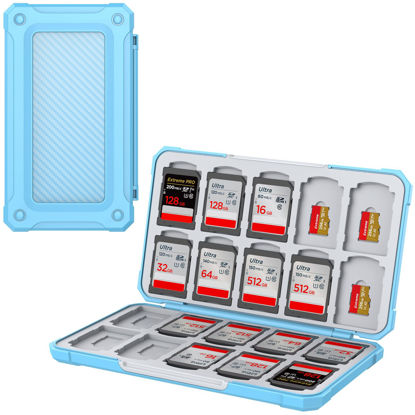 Picture of THELIFELICIOUS SD Card Holder Memory Card Case for SD/TF Cards, Memory Storage Organizer for 20 SDXC SDHC and 20 TF Cards
