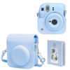 Picture of WOGOZAN Protective Case for Fujifilm Instax Mini 12 Instant Camera - With Light-sensitive Holes, Lower Right Lens Fit, Specially Designed for Mini 12 Camera (Pastel Blue)
