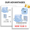 Picture of WOGOZAN Protective Case for Fujifilm Instax Mini 12 Instant Camera - With Light-sensitive Holes, Lower Right Lens Fit, Specially Designed for Mini 12 Camera (Pastel Blue)