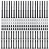 Picture of Waltool 160Pcs PC Computer Case Cooling Fan Mount Screws Set, M5x10 Black and Silver Case Fan Mounting Screws and 65mm Soft Rubber Rivet, Laptops Computer Screw Kit