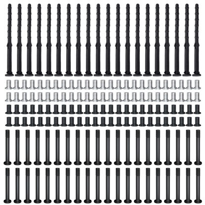 Picture of Waltool 160Pcs PC Computer Case Cooling Fan Mount Screws Set, M5x10 Black and Silver Case Fan Mounting Screws and 65mm Soft Rubber Rivet, Laptops Computer Screw Kit