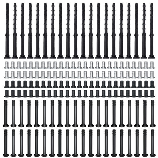Picture of Waltool 160Pcs PC Computer Case Cooling Fan Mount Screws Set, M5x10 Black and Silver Case Fan Mounting Screws and 65mm Soft Rubber Rivet, Laptops Computer Screw Kit