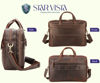 Picture of STAR VISTA Sforza Large 18" Laptop Messenger Bag, Full Grain Leather Briefcase for Men, Business Travel, YKK Zippers and Brass Hardware, Fits 17.3" Laptop
