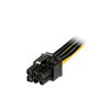 Picture of J&D 6 Pin PCIe to Dual SATA Power Cable, 2X SATA to 6 Pin PCIe Express Graphics Video Card Power Cable Adapter (2 Pack), 8 Inch