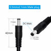 Picture of GINTOOYUN DC Power Extension Cable，DC 5.5mm x 2.1mm Male to Female Power Adapter Cable，3FT 18AWG Heavy Duty Cord for 12V CCTV Wireless IP Camera,LED,Car,More.-2PCS