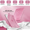 Picture of INFILAND for iPad 9th Generation 2021/ iPad 8th Generation 2020/ iPad 7th Generation 2019 Case 10.2 inch, Glitter Cover with Clear Back, Pencil Holder for Kids Girls, Pink