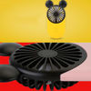 Picture of Kbinter Cute Personal Mini Fan, Handheld & Portable USB Rechargeable Fan with Beautiful LED Light, 3 Adjustable Speeds, Portable Holder, for Indoor Or Outdoor Activities, Cute Mouse (Yellow)