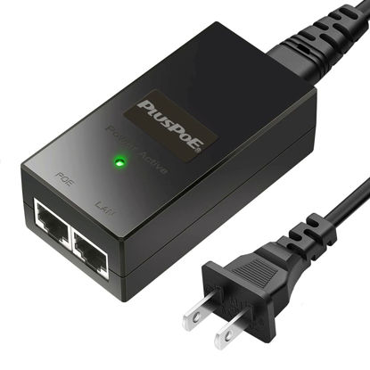 Picture of Gigabit PoE Injector Adapter, IEEE 802.3af Compliant, 10/100/1000Mbps RJ-45, 48V POE Power Supply Adapter, up to 100 Meters (325 Feet)