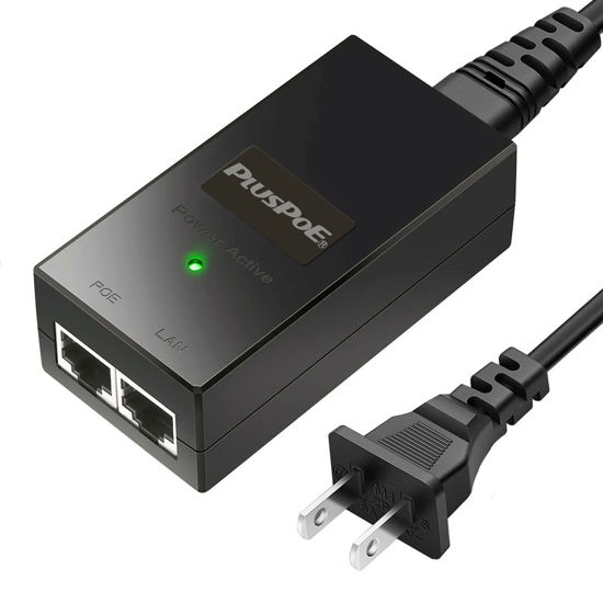 Picture of Gigabit PoE Injector Adapter, IEEE 802.3af Compliant, 10/100/1000Mbps RJ-45, 48V POE Power Supply Adapter, up to 100 Meters (325 Feet)