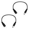 Picture of 1ft-2pcs 5.5x2.1mm, 18AWG, 12 Volt Extension Cord, Barrel Connector, Male to Female DC Power Extension Cord for Solar, Camera Battery Packs, Routers, LED Light Strips, Projectors, Printers