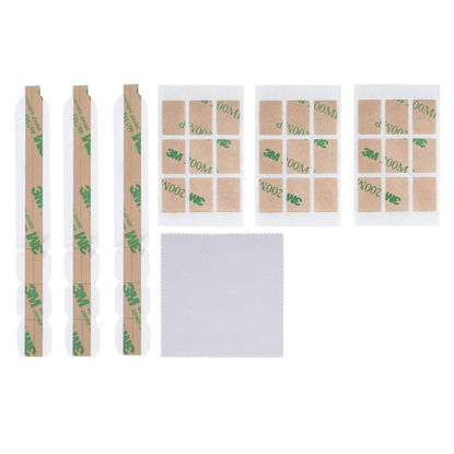 Picture of Removable Adhesive Strips for Privacy Screen Replacement Set of Holder Tabs，Plastic Slide Mount Holder Tabs for Laptop or Computer Monitor Privacy Filter with a Cleaning Cloth by Baffo