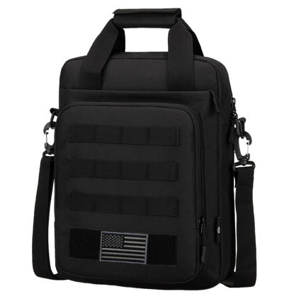 Picture of ZHIERNA Tactical Messenger Bag tactical briefcase Heavy Duty MOLLE Shoulder Pack Handbag for Men(Black)