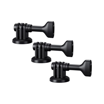 Picture of JJC 3-Pack 1/4"-20 Tripod Mount Adapter for GoPro Go Pro Hero 13 12 11 10 9 8 7 6 5, DJI Osmo Action 4 3, AKASO, Insta360 Ace Pro & More Action Cameras on Standard 1/4"-20 Tripod Selfie Stick Monopod