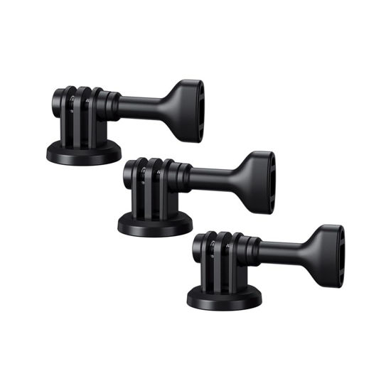 Picture of JJC 3-Pack 1/4"-20 Tripod Mount Adapter for GoPro Go Pro Hero 13 12 11 10 9 8 7 6 5, DJI Osmo Action 4 3, AKASO, Insta360 Ace Pro & More Action Cameras on Standard 1/4"-20 Tripod Selfie Stick Monopod