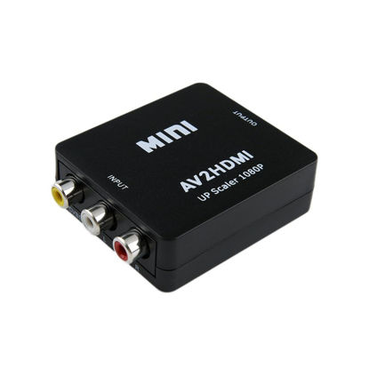 Picture of Depyequ Mini RCA AV to HDMI Video Audio Converter Box AV2HDMI RCA AV HDMI CVBS to HDMI Adapter for HDTV TV Projector PS1 PS2 PS3 PS4 PC DVD Xbox Xbox 1 Wii NES SNES Sega