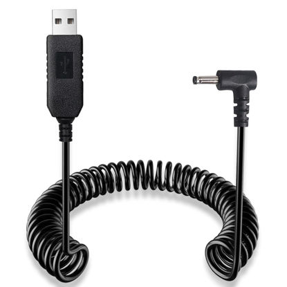 Picture of Hodeoo USB to DC3.5 Plug Radar Detector Power Cable, USB 5V-12V Power Cable Compatible with Cobra RAD 480i, 350, 380, Uniden DFR1, DFR3, DFR5, Whistler, & Radenso Pro M Radar Detectors (8.2FT Length)