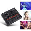 Picture of V8 Sound Card, Audio Audio Sound Card, Adapter Live Broadcast Ktv Sound Card for Double Cell Phone for Live Ktv Voice Chat, External Sound Card for Phone Computer(Color:Black)
