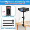 Picture of Desktop Projector Stand Table Wr Headphone Holder - Height, Tilt & Swivel Adjustable Desk Projector Stand for Nebula XGIMI VANKYO Jinhoo AuKing Epson and Most Projectors Clamp on Desktop Stand, 2 Pack