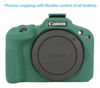 Picture of Pocoukate Case for Canon EOS R100 Camera, Soft Silicone Protective Cover Skin with EOS R100 Screen Protector Accessories for Canon EOS R100 Mirrorless Camera Silicone Case - Deep-Green