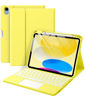 Picture of Harvopu Keyboard Case Compatible for iPad 10th Generation 10.9 Inch, Folio Keyboard Cover with Pencil Holder, Multi-Touch Trackpad, 7-Color Backlit, Detachable Keyboard for iPad 10 Gen 2022 (Yellow)