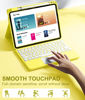 Picture of Harvopu Keyboard Case Compatible for iPad 10th Generation 10.9 Inch, Folio Keyboard Cover with Pencil Holder, Multi-Touch Trackpad, 7-Color Backlit, Detachable Keyboard for iPad 10 Gen 2022 (Yellow)