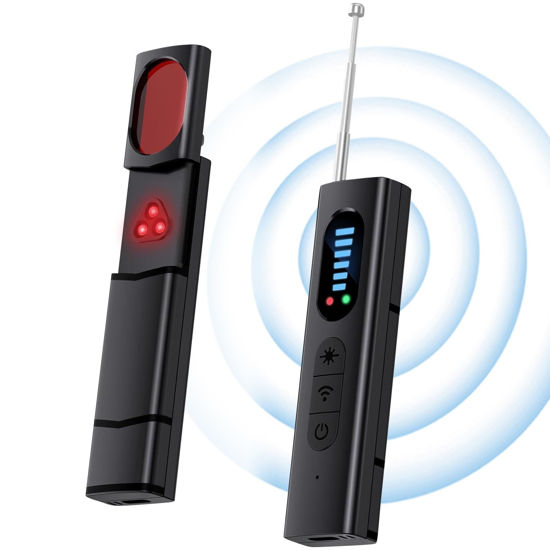 Hidden Camera Detector – Anti Spy RF Scanner, 6 Sensitivity Levels, Finds Wireless Cameras & GPS Trackers, Portable Privacy Device
