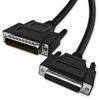 Picture of XANHAM DB25 25 Pin 9.8 Feet(3 Meter) Two Row Straight Through Serial Cable, Double Shielded(Metal Braiding&AL-foil), Female to Male, Black, SC920S09FM