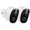Picture of 2PC Security Camera Wireless Outdoor, 2K Surveillance Indoor Home Camera, Battery Powered WiFi Camera for Home Security with Color Night Vision, AI Detection, 2-Way Audio, IP65, SD/Cloud, Works Alexa
