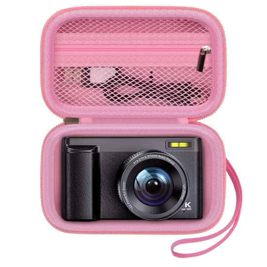 Picture of Grapsa Digital Camera Case Compatible with TEBNGIHNM for Duluvulu for Oiadek for zheozeig for Zostuic for Toiauaha 4K Vlogging Camera. Storage Holder Bag for Canon PowerShot (Box Only) - Pink