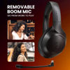 Picture of ClearCall 70 - Bluetooth Headphones with Microphone + Removable Boom Mic - Work Headphones Wireless Bluetooth, Over Ear Headphones with Mic, Work from Home Headset with Mic, Headphones for Laptop