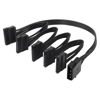 Picture of SinLoon IDE to SATA Power Splitter Cable, LP4 4 Pin Male to 5 SATA Female Power Extension Hard Drive Cable,for HDD SSD and Optical Drives 18AWG-24cm