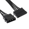 Picture of SinLoon IDE to SATA Power Splitter Cable, LP4 4 Pin Male to 5 SATA Female Power Extension Hard Drive Cable,for HDD SSD and Optical Drives 18AWG-24cm