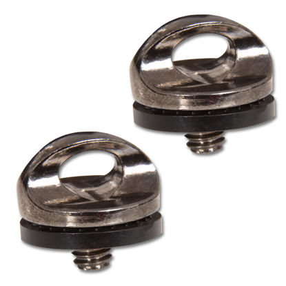 Picture of Danger Buddies Camera Tripod Adapter Ring - Quick Install/Release 1/4"-20 Neck and Wrist Strap Mount for Camera Slings and Securing Camera Lanyards - (2-Pack)