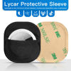 Picture of Airtag Holder Case Sticker Cover: CaSZLUTION 2 Pack Stick-On Mount Airtag Holder Protective Airtag Case Sleeve Compatible with Apple Airtags for TV Remote Luggage Bike Car Laptop (Black)