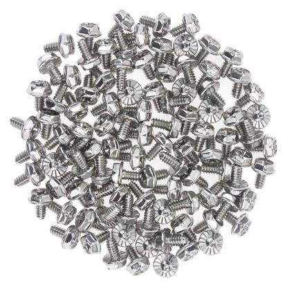 Picture of Favordrory Toothed Hex 6/32 Screw 6# -32Computer PC Case Hard Drive Motherboard Mounting Screws, 100 PCS