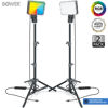 Picture of Bower 2-Pack Dimmable USB LED Video Light with Pro Adjustable 21-46" Tripod Stand, 2-Pack for Tabletop/Low-Angle Shooting, Zoom/Video Conference Lighting/Gaming/YouTube Video/Photography