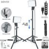 Picture of Bower 2-Pack Dimmable USB LED Video Light with Pro Adjustable 21-46" Tripod Stand, 2-Pack for Tabletop/Low-Angle Shooting, Zoom/Video Conference Lighting/Gaming/YouTube Video/Photography