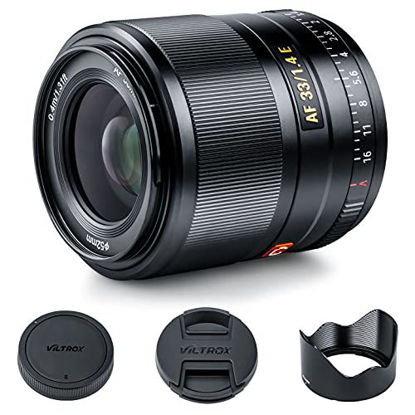 Picture of VILTROX 33mm F1.4 f/1.4 Auto Focus Prime LensCompatible with Sony E-Mount Camera A6500 A6300 A6000 A6400 A6100 A5100 A6600 A7 A7R A7C A7II A7RII A7SIII A7III A7RIII A7RIV A9