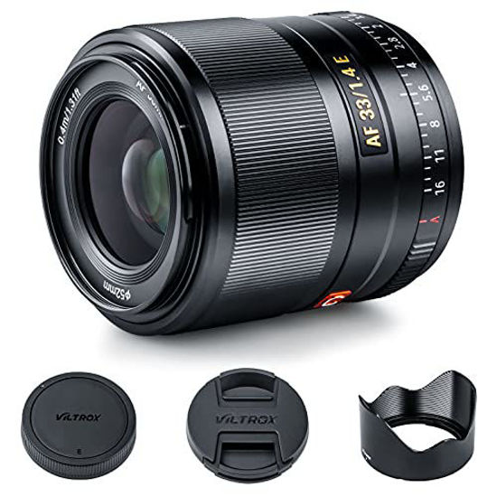 Picture of VILTROX 33mm F1.4 f/1.4 Auto Focus Prime LensCompatible with Sony E-Mount Camera A6500 A6300 A6000 A6400 A6100 A5100 A6600 A7 A7R A7C A7II A7RII A7SIII A7III A7RIII A7RIV A9