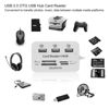 Picture of ERCRYSTO Card Reader and 3 Ports USB Hub, High Speed External Memory Card Reader (MS, Micro SD,SD/MMC,M2,TF Card), White.