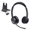 Picture of Yealink WH64 Hybrid with DECT Dongle & Charging Stand, 492ft Range, 32 Talk Time Bluetooth Headset for Teams, Zoom Skype UC Certified, Noise Cancelling Headset with 3X Mic, Work Headset for PC Phone