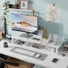 Picture of WESTREE Dual Monitor Stand Riser, Wood and Steel Monitor Stand Riser, Computer Monitor Stand for 2 Monitors, Multi-Purpose Desktop Storage Stand for Computer,Laptop,Printer,TV