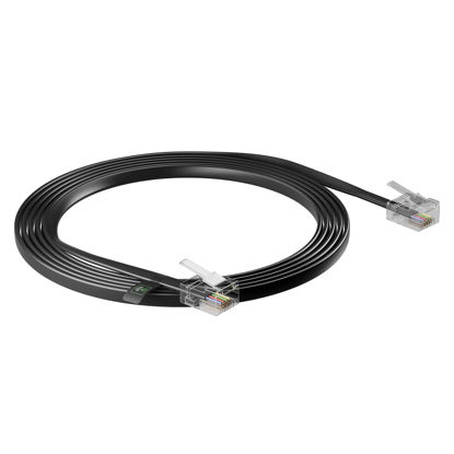 Picture of VIVOSUN RJ11 Cable Male to Male, Connects Grow Lights to GrowHub Controller E42A, Telephone Extension Cord for RJ11 to RJ11 Devices, 10 Feet