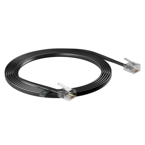 Picture of VIVOSUN RJ11 Cable Male to Male, Connects Grow Lights to GrowHub Controller E42A, Telephone Extension Cord for RJ11 to RJ11 Devices, 10 Feet