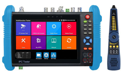 Picture of Anpviz CCTV Camera Tester, 8MP Full Features IPS Touch Screen Monitor CCTV Tester, 5 in 1 AHD CVI TVI CVBS IP Camera Tester, Support DMM OPM VFL TDR Feature POE PTZ WiFi 4K HDMI, IPC-9800MOVTADHS Plus