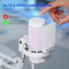Picture of FEELWORLD VM1 White Gaming PC USB Microphone Condenser Mic with Noise Cancellation Mute RGB Light, Computer Accessories for Gamer YouTube Twitch Podcast Streaming Recording Online Chat PS4 PS5