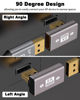 Picture of Duttek 8K 90 Degree Display Port 1.4 Adapter, Left & Right Angle Displayport Extender Adapter 32.4Gbps, DisplayPort Male to Female Adapter (8K/60Hz, 4k/144Hz) for PC, Laptop 2Pack