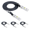 Picture of 10Gtek SFP+ DAC Twinax Cable, 10G SFP+ to SFP+ Direct Attach Copper Patch Passive Cable for Cisco SFP-H10GB-CU1.5M, Meraki MA-CBL-TA-1.5M, Ubiquiti UniF, D-Link, Netgear, 1.5-Meter(5ft), 4-Pack