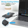 Picture of ELUTENG Computer Fan USB 40mm Dual Row 2 in 1 USB PC Fans with 3 Adjustable Speeds 6500RPM Electronics USB Cooling Fan with Black Metal Grid for Laptop TV Box Xbox AV Cabinet PS5 Router Projector