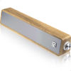Picture of MICA Computer Speakers, Wired Computer Sound Bar, Wooden Mini Soundbar, USB Powered PC Speakers for Desktop Monitor, Laptop, Tablet, 3.5mm Aux Connection, Angled, Yellow (M30C)